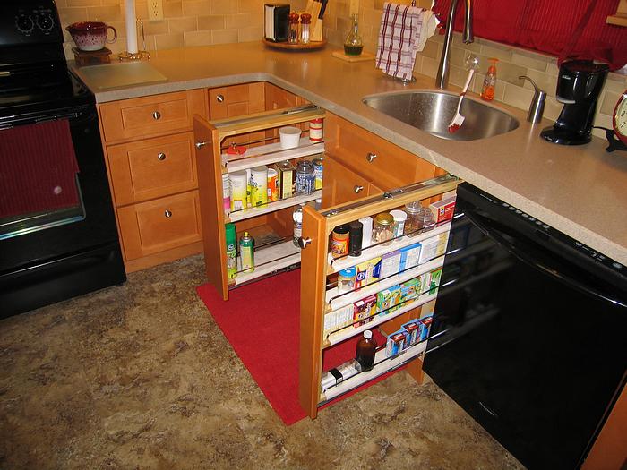 Cabinet storage options in new kitchen in Taylor Mill, Ky - near Cincinnati